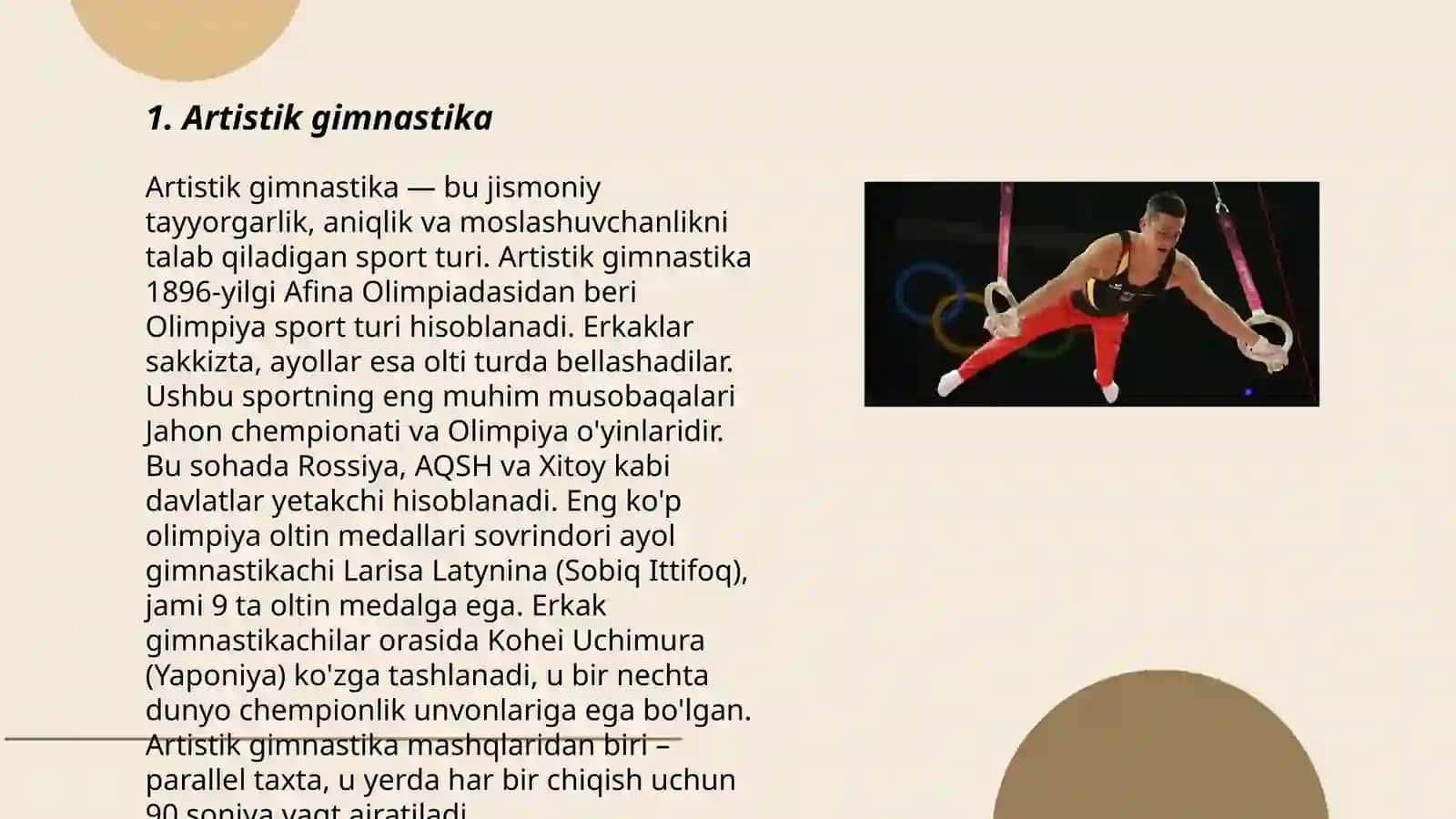 Artistik gimnastika 3