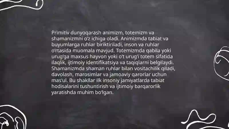 Dunyo qarashning tarixiy shakllari 3