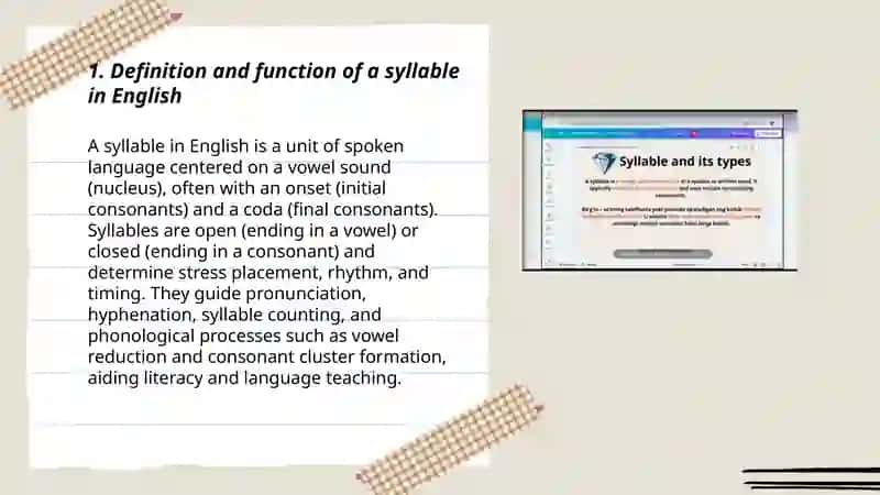 Syllables in English 3