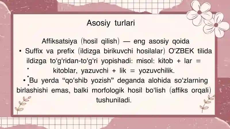 SO’ZLARNI QO’SHIB YOZISH QOIDALARI 3