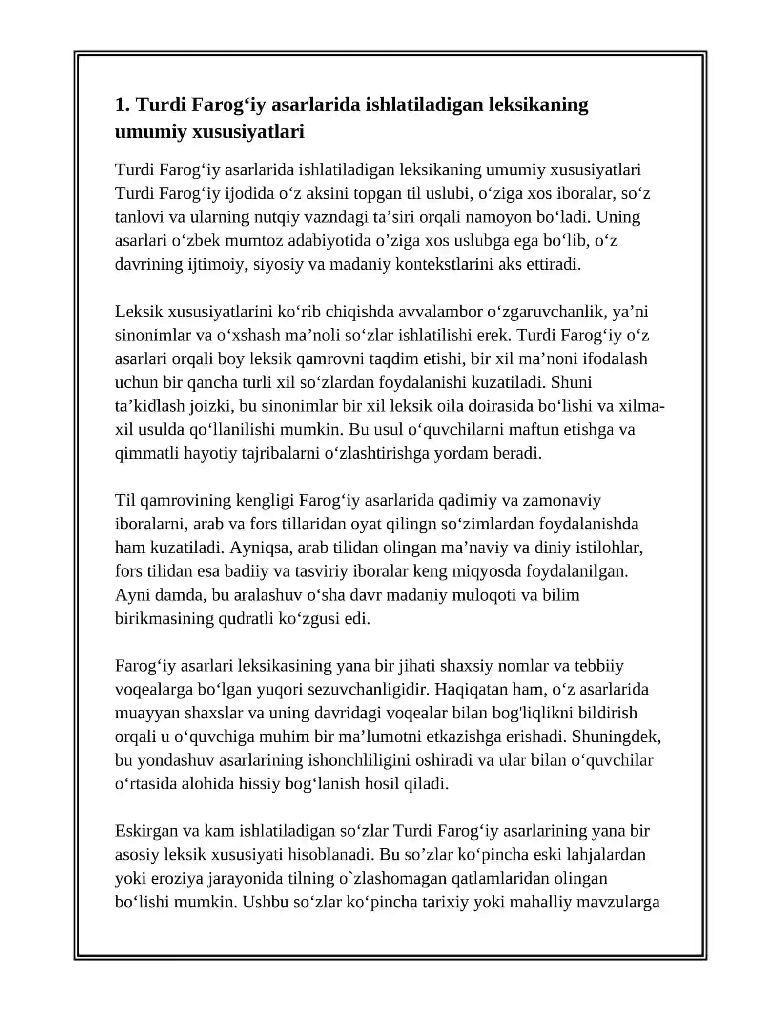 TURDI FAROGʻIY ASARLARINING TIL LEKSIK XUSUSIYATLARI 3
