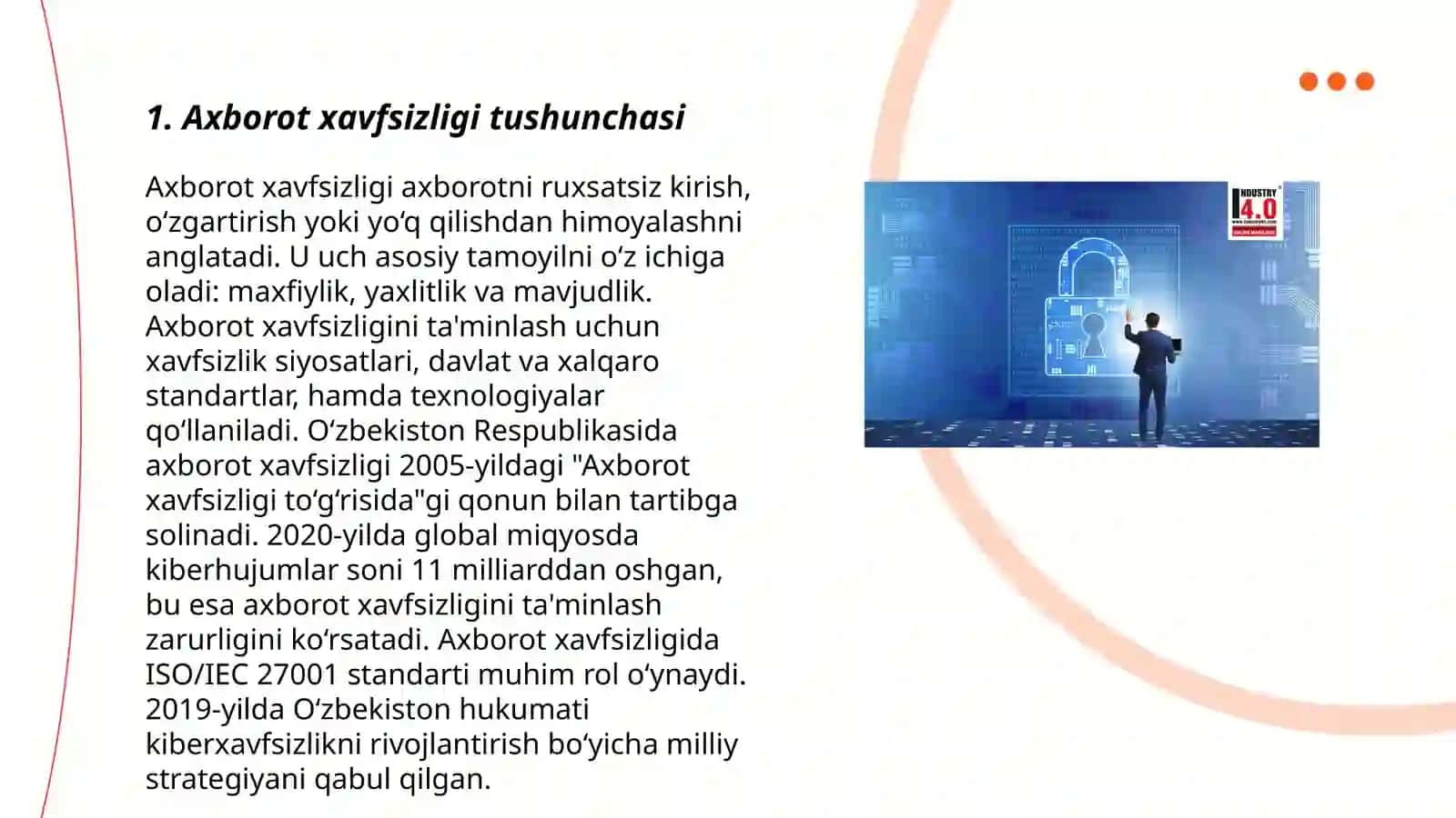 Axborot xavfsizligi tushunchasi 3