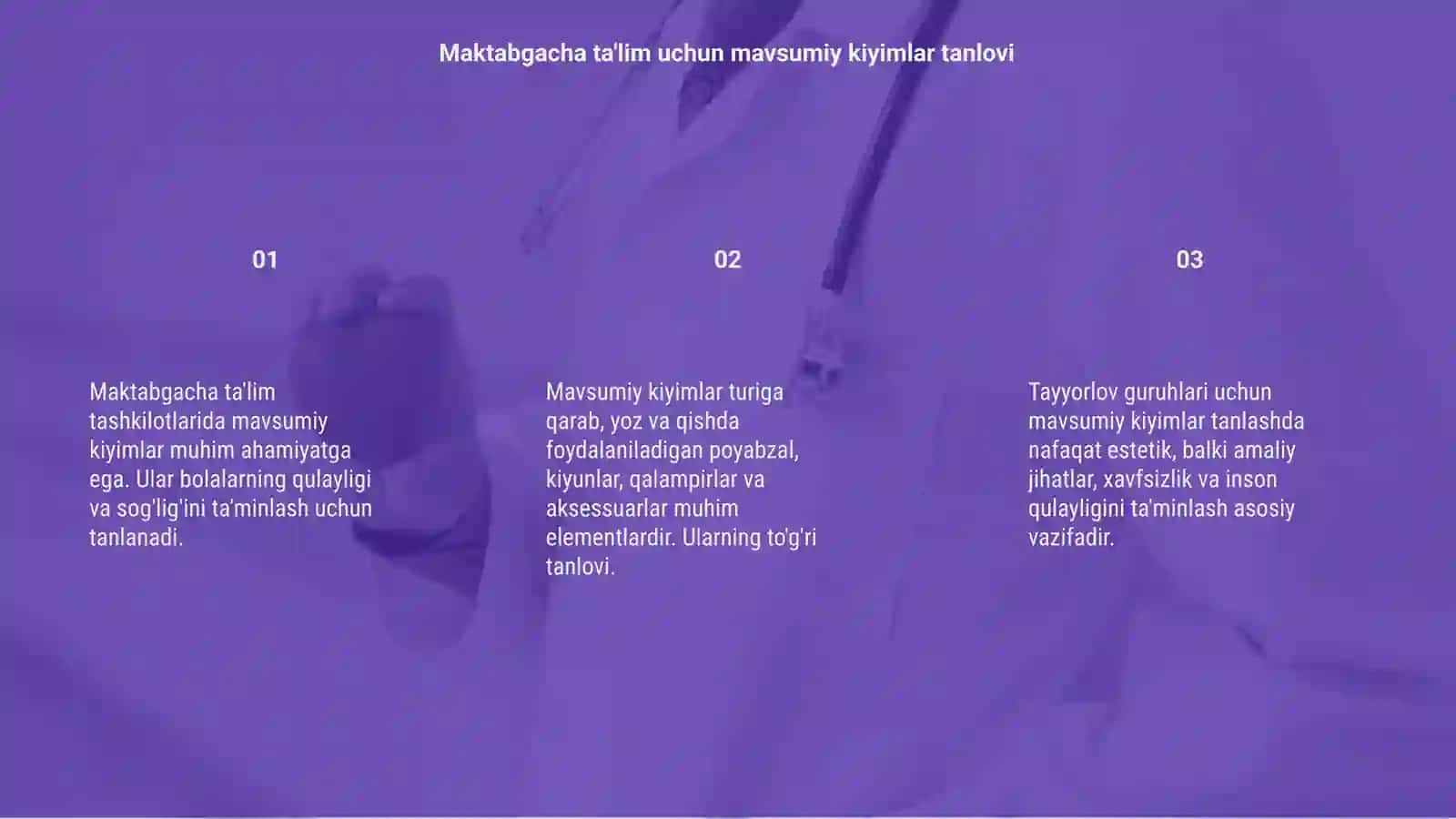 Mavsumiy kiyimlar uchun taqdimot 3
