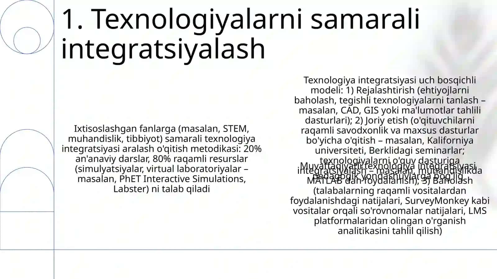Mutaxassislik fanlarini o'qitish metodikasi 3