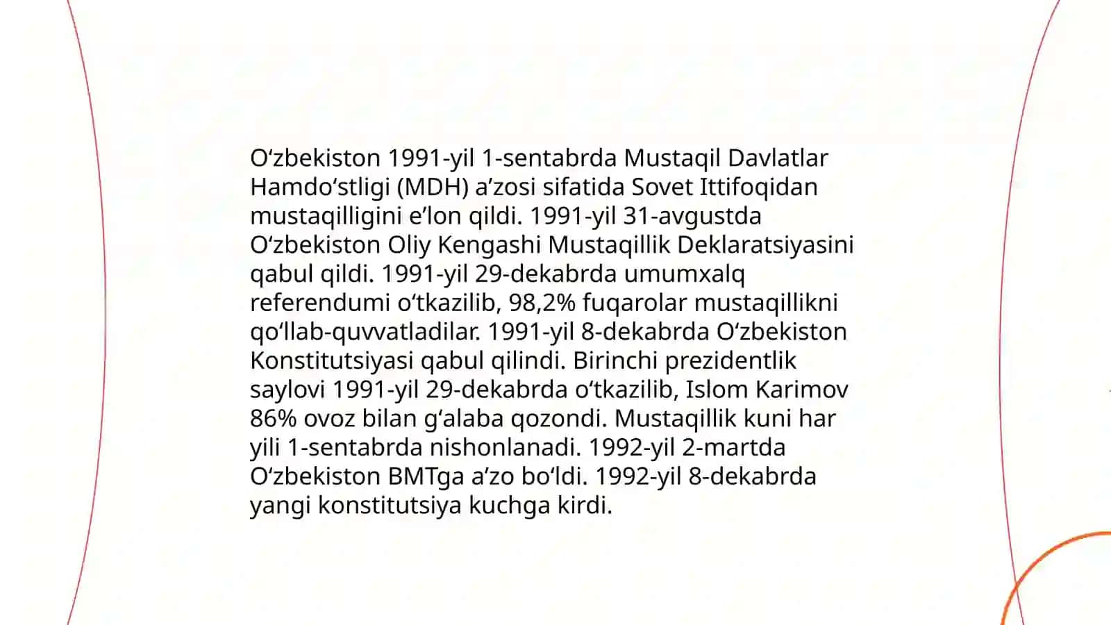 Oʻzbekiston mustaqilligi 3