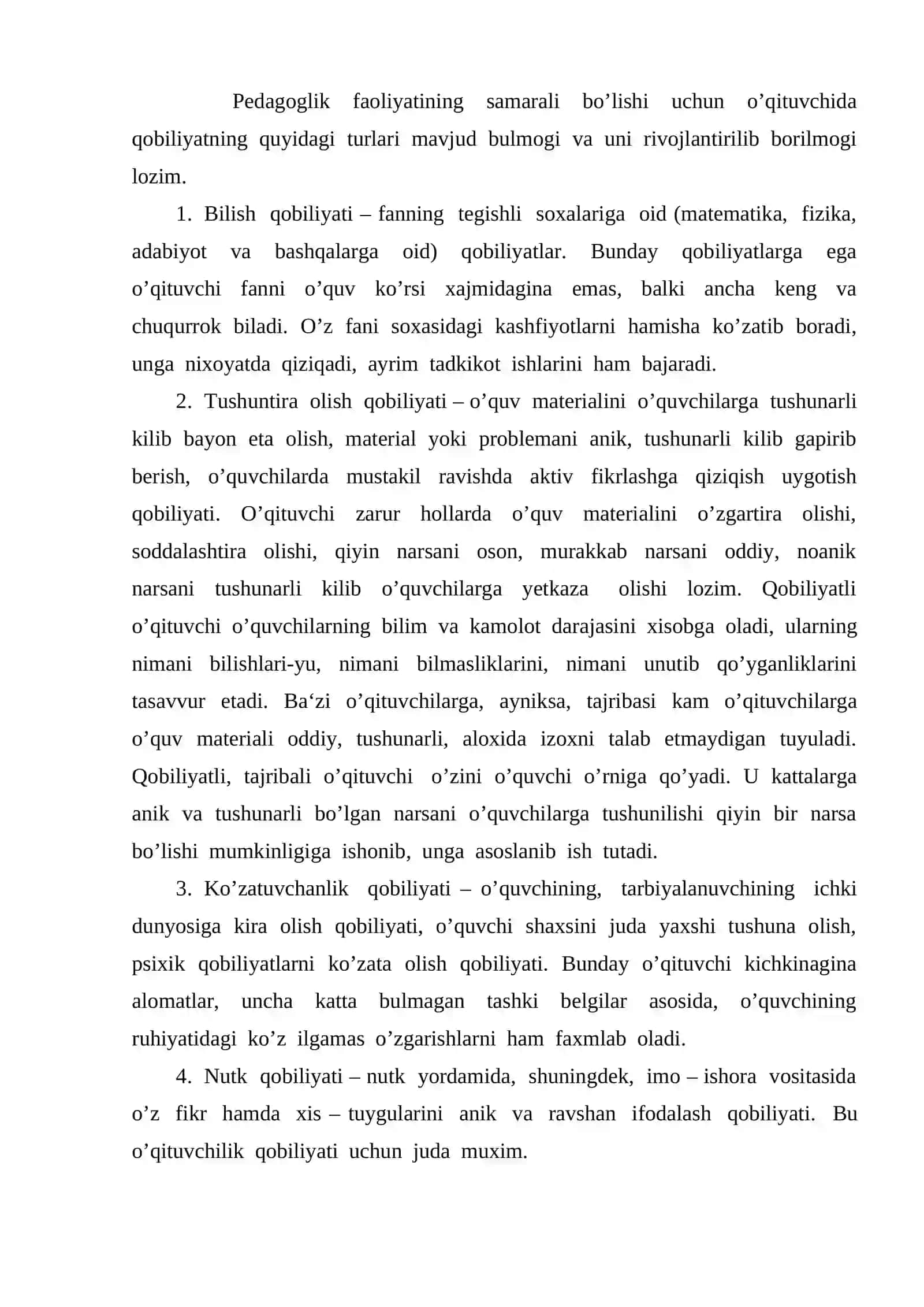 Pedagogik qobiliyat va uning rivojlantirilishi 3