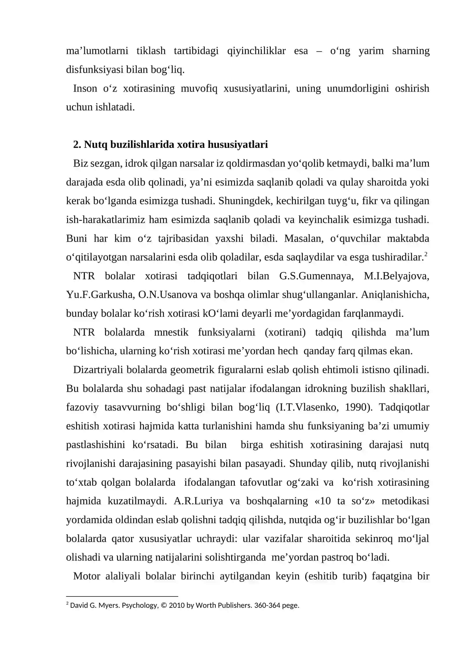 Nutq nuqsoniga ega bolalar mnestik faoliyati xususiyatlari 3