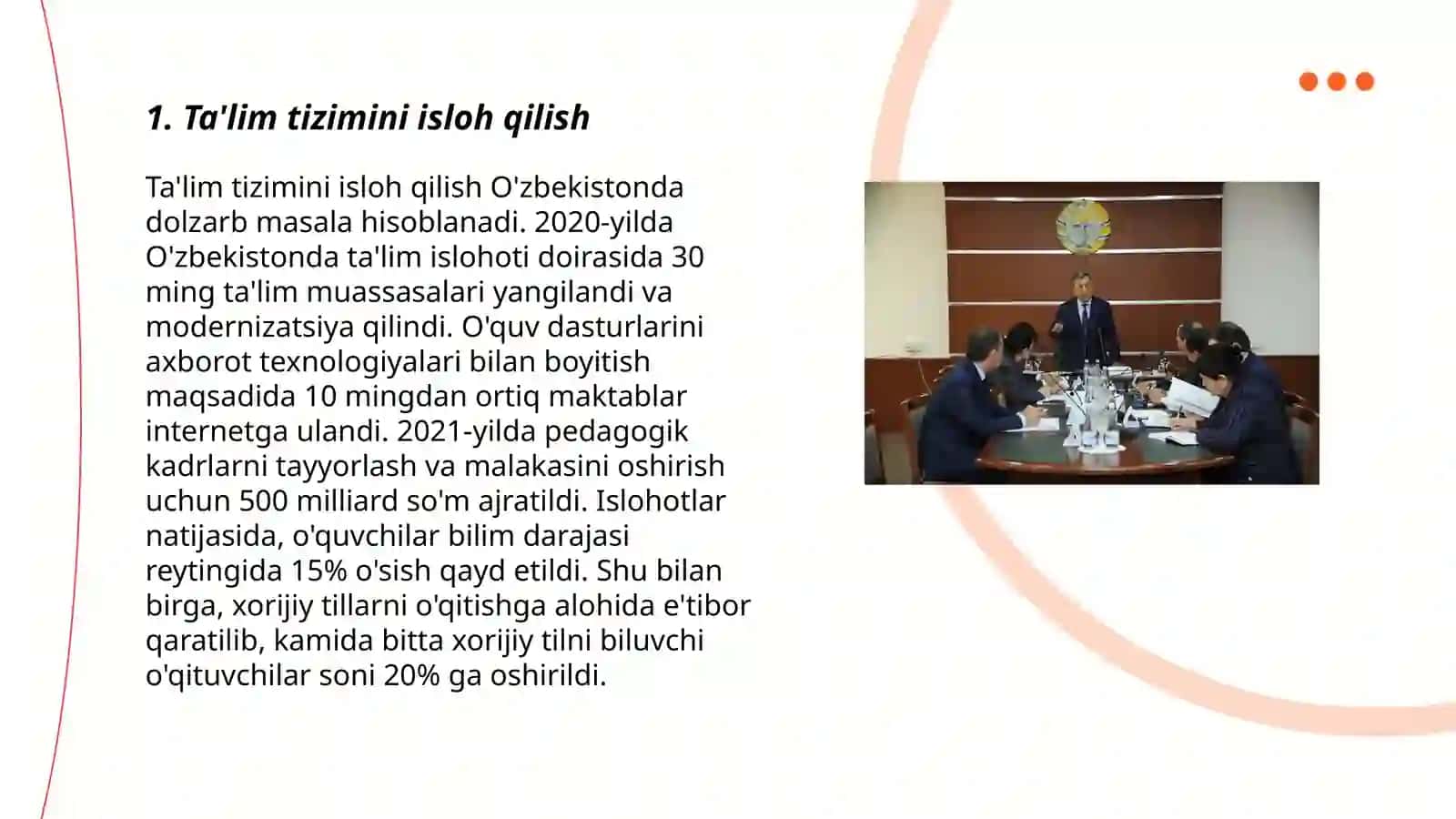 Ta'lim tizimini isloh qilish 3