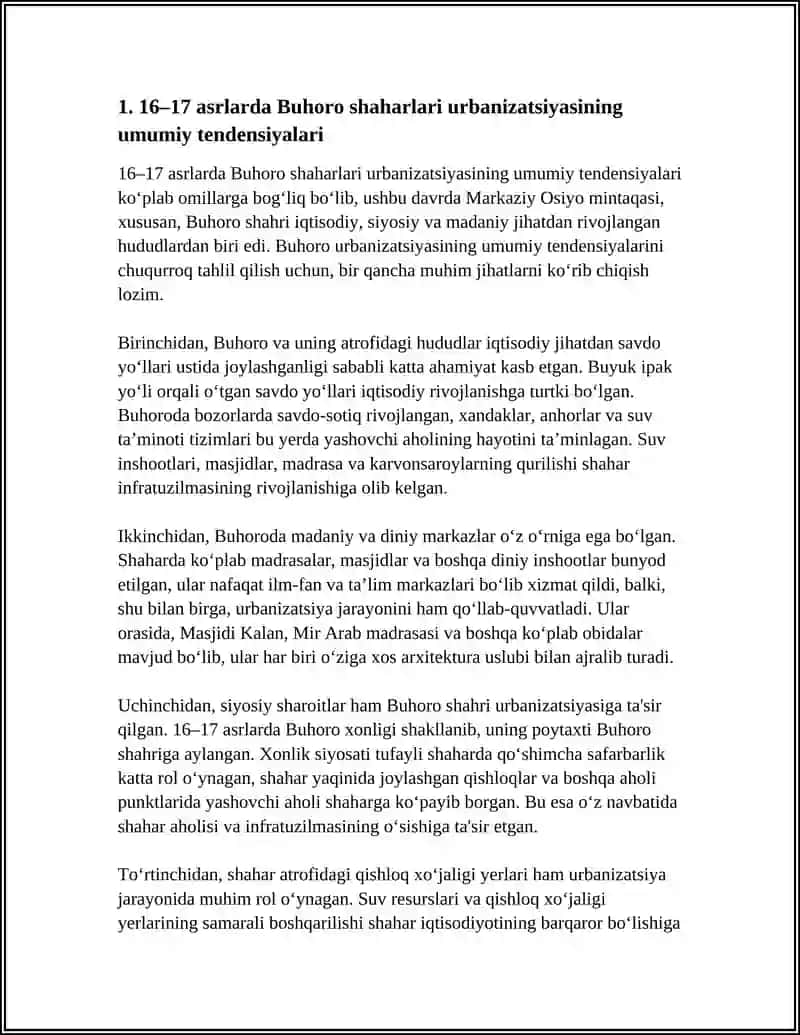 16-17 asrlarda Buhoro shaharlari urbanizatsiyasi 3
