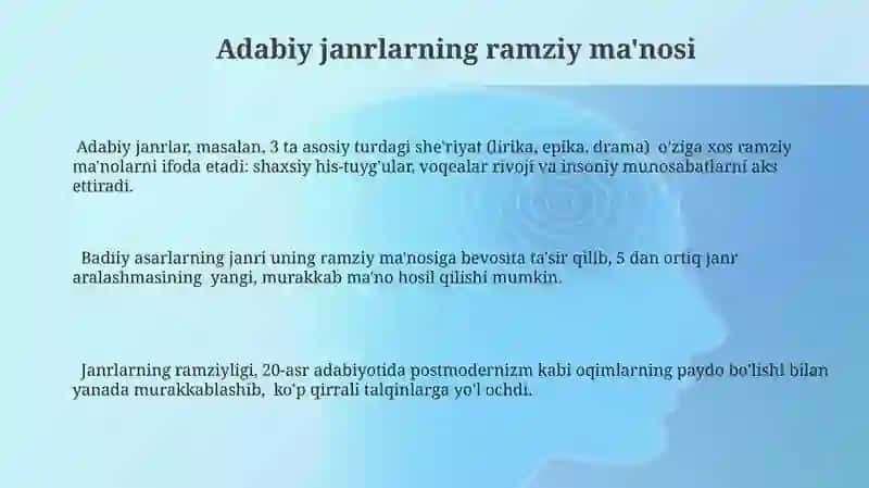 Majoziy maʼnodagi adabiyot janri 3