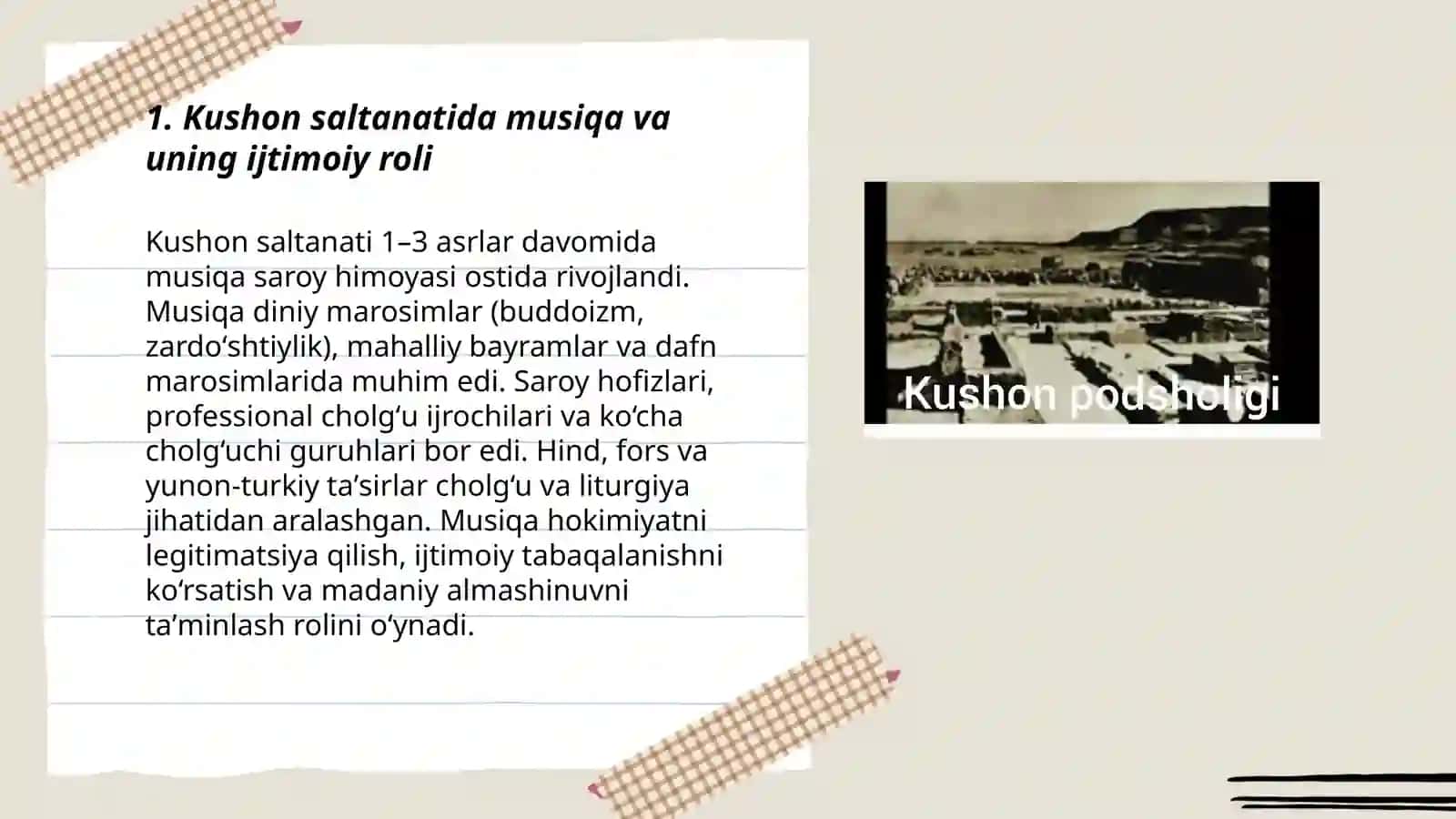 Kushon saltanati davri musiqa madaniyati 3