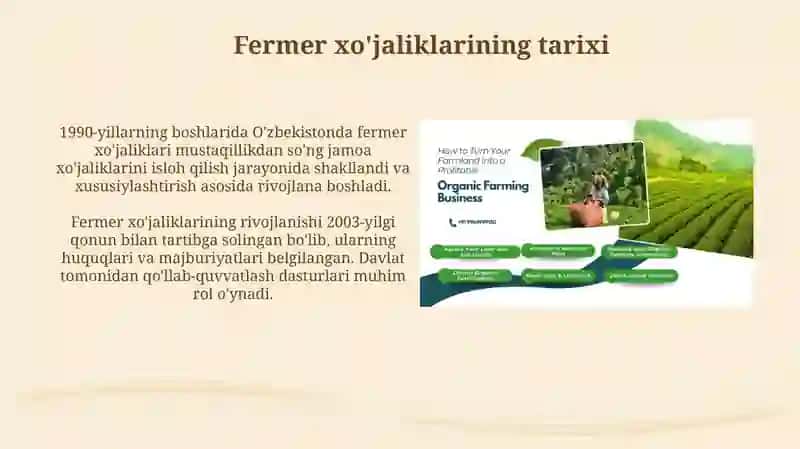 Fermer xo'jaliklari 3