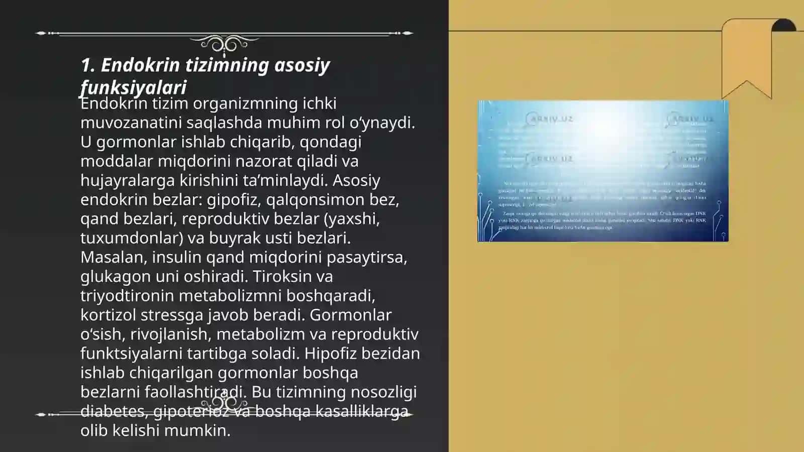 Endokrin sistema va undagi kasalliklar haqida 3