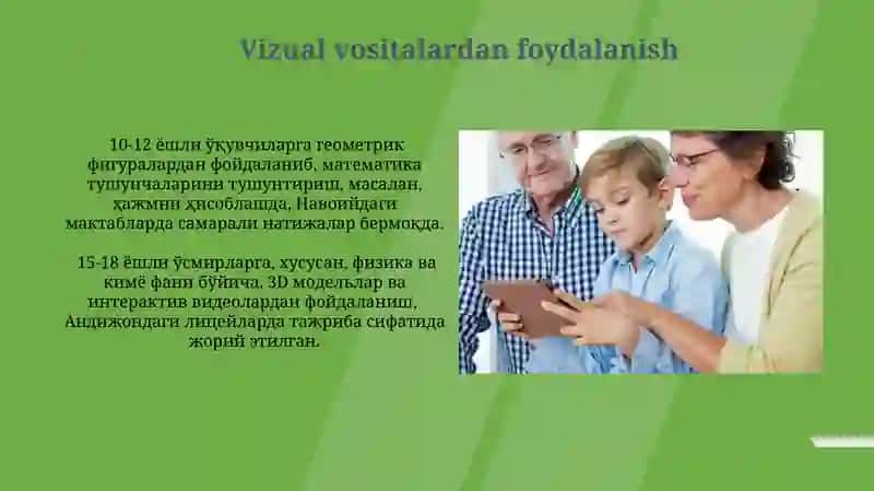 MTTning yosh guruhlarida applikatsiyaga o'rgatish metodlari 3