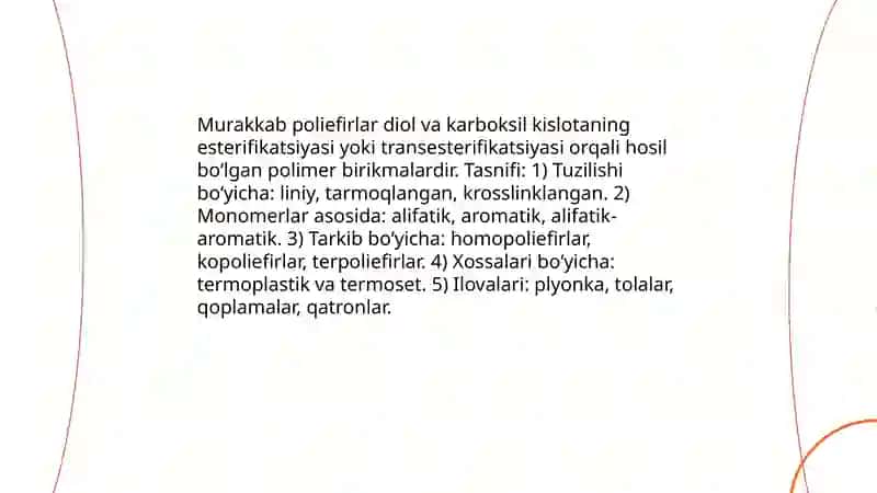 Murakkab poliefirlar texnologiyasi 3