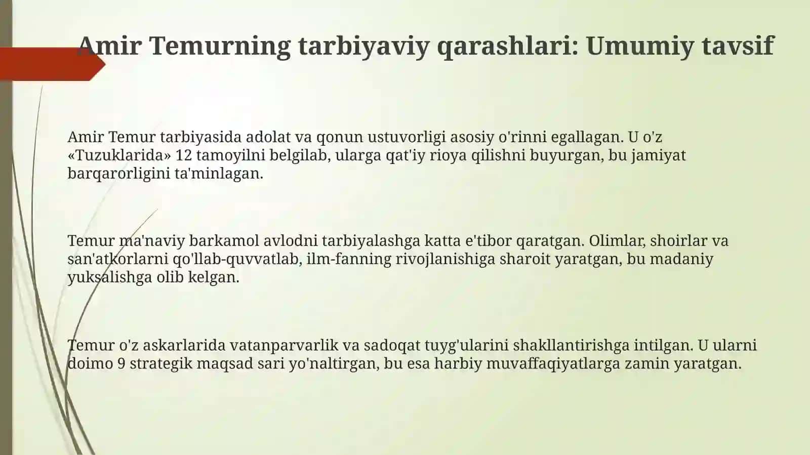 Shaxstarbiyasida Amir Temuro'gitlaridan foydalanish 3