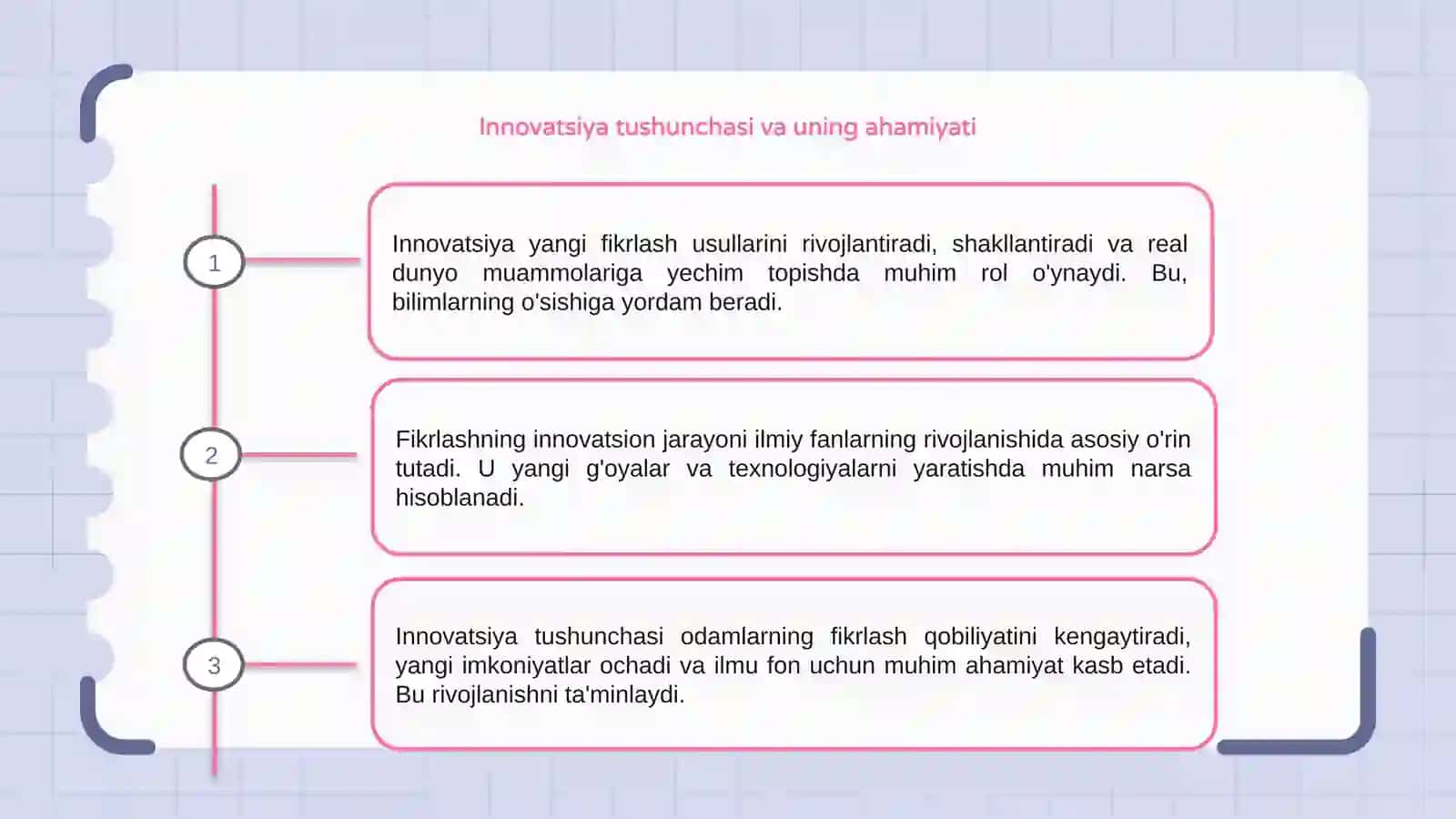 Innovation bilimlarning shakllanishida fikrlashning òrni 3