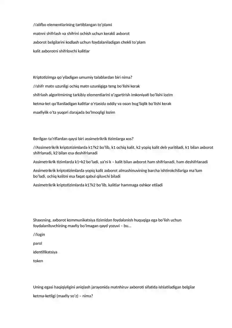 Axborot xavfsizligi va kriptografiya 3