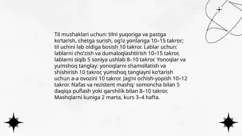 O’qituvchi nutqiga ta’sir ko’rsatuvchi mashqlar 3