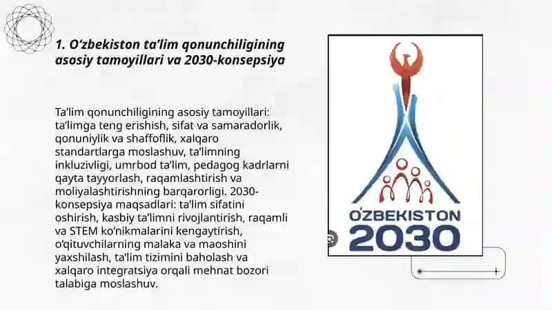 O‘zbekiston ta’lim tizimi: qonunlar va 2030-yilgacha rivojlantirish konsepsiyasi 3