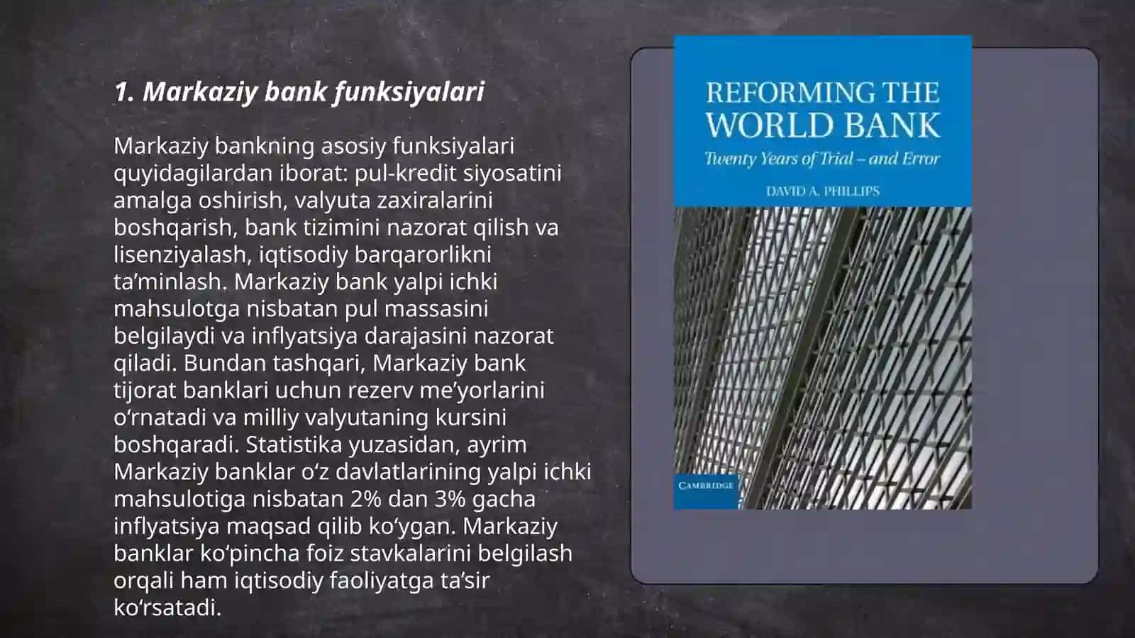 Markaziy bank funksiyalari 3