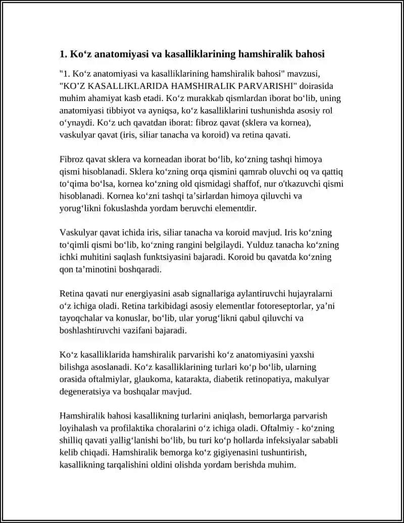 KO’Z KASALLIKLARIDA HAMSHIRALIK PARVARISHI 3