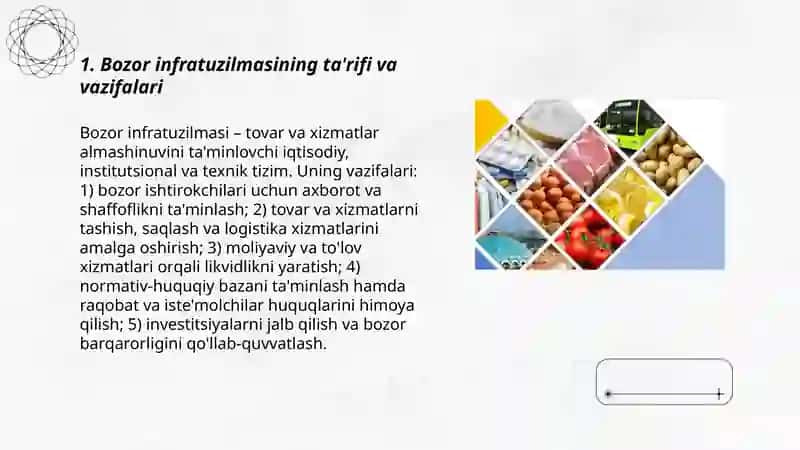 Bozor infratuzilmasi va uning elementlari 3