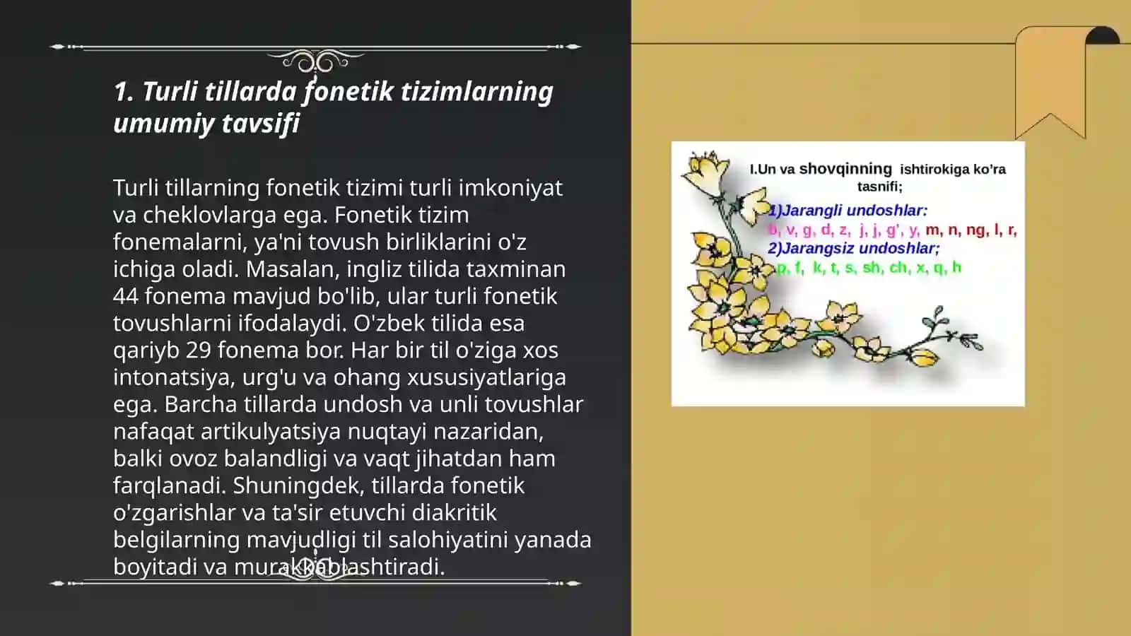 Turli tillardagi fonetik hodisalar 3