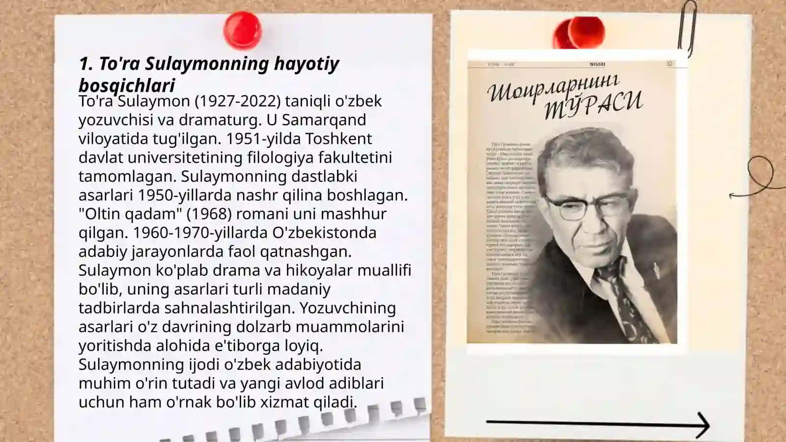 To‘ra Sulaymon hayoti va ijodi 3