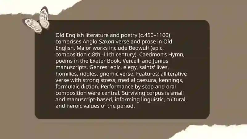 Old English literature and poetry 3