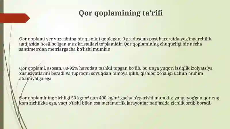 Qor qoplami 3