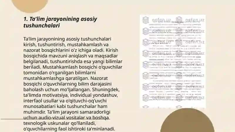 Talim jarayonining mohiyati 3