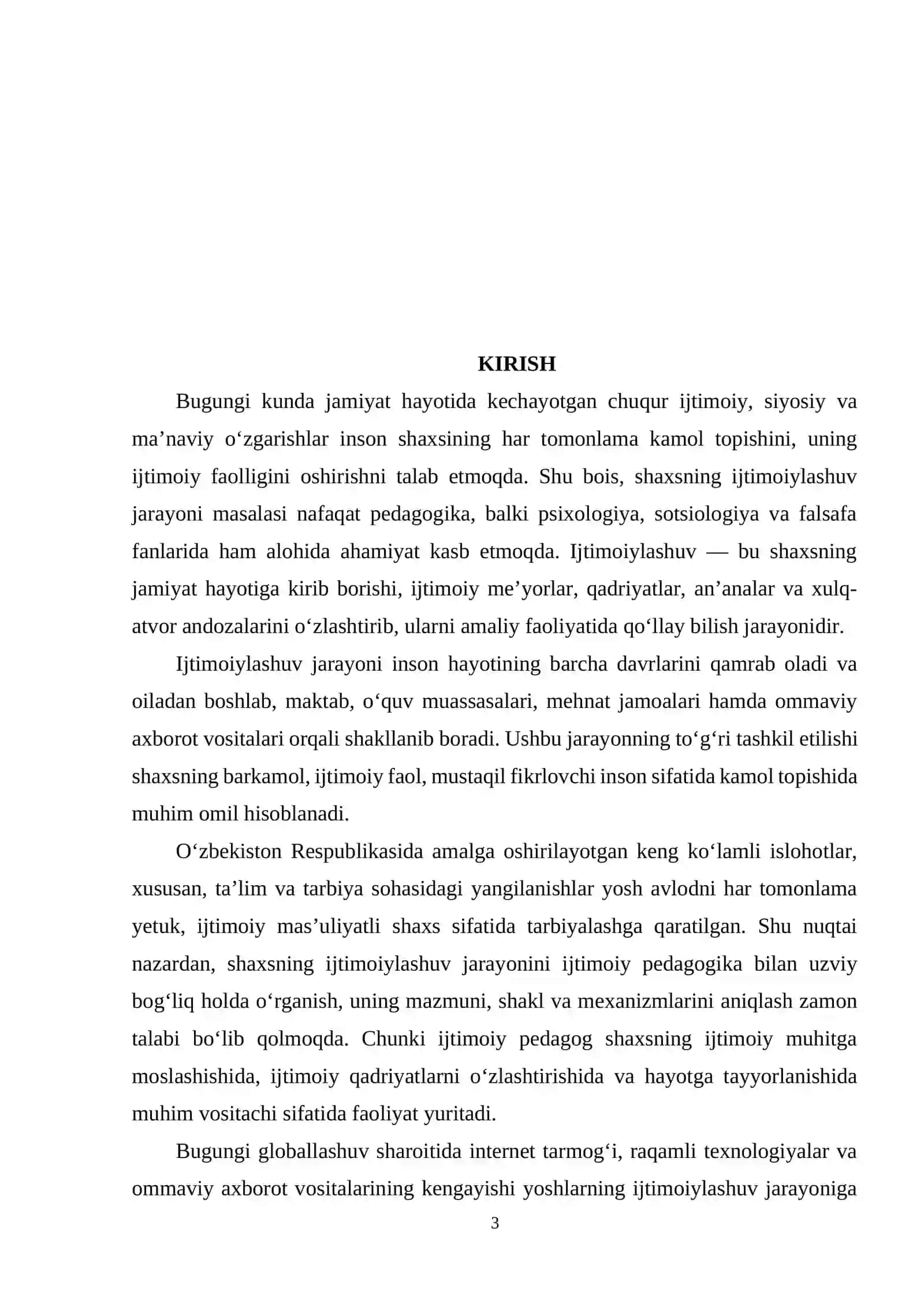 Ijtimoiylashuv - ijtimoiy pedagogik jarayon 3