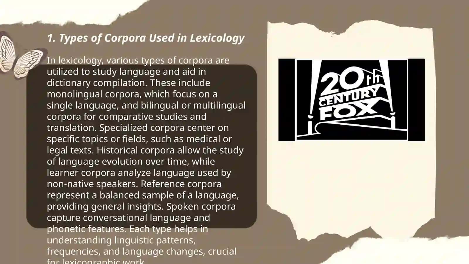 Role of corpora in lexicology 3