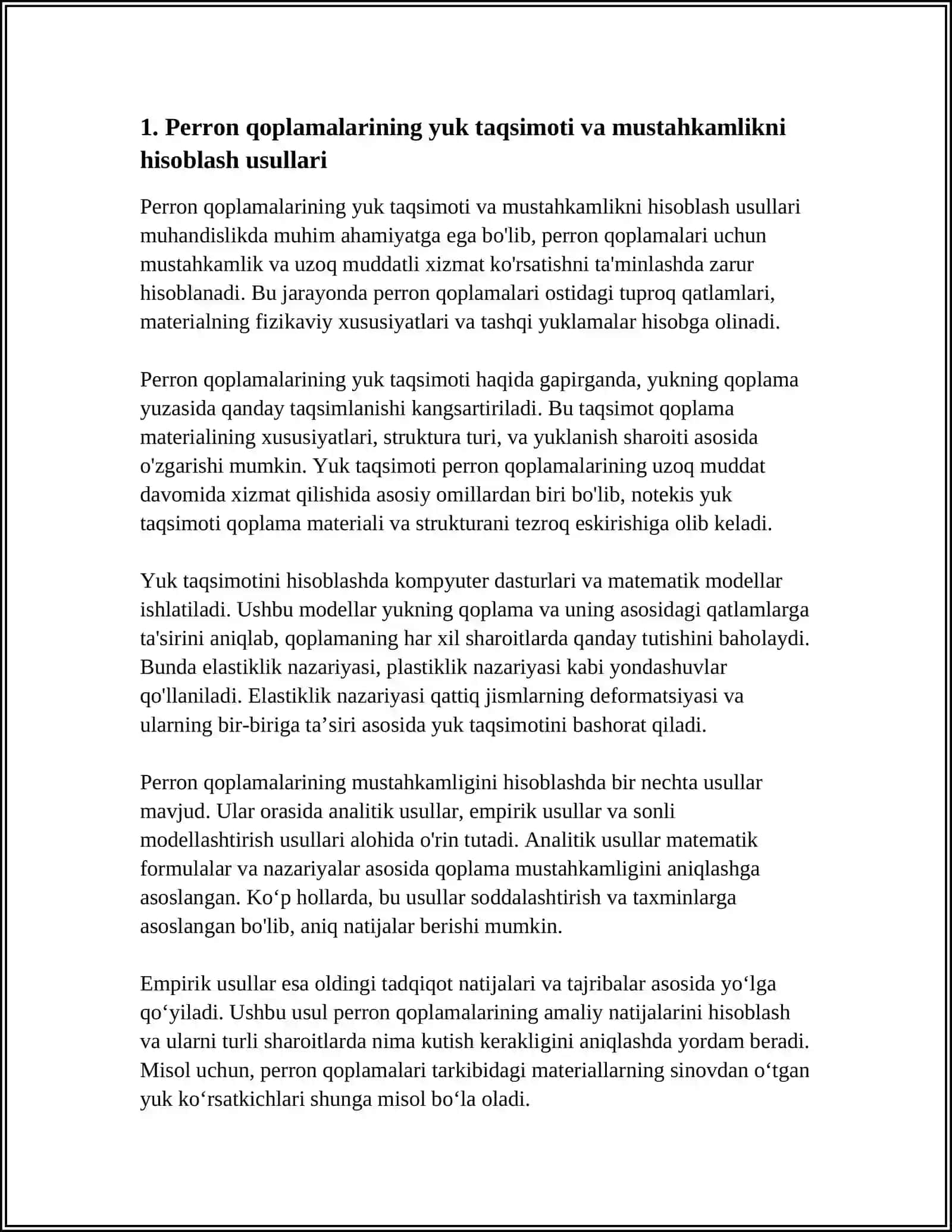 PERRON QOPLAMALARINING MUSTAHKAMLIK HISOBLARI 3