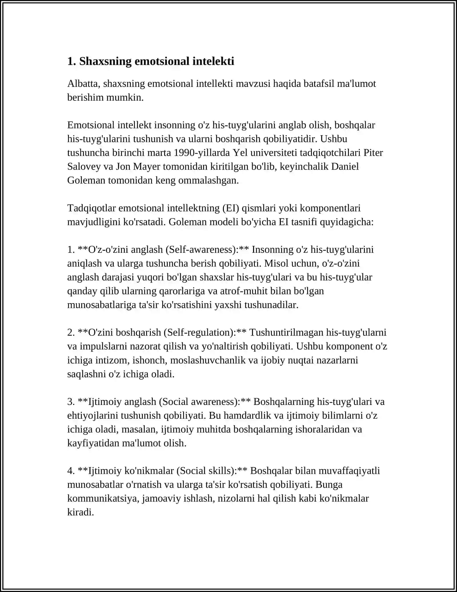 SHAXSNING HISSIY-IRODAVIY HOSSALARI 3