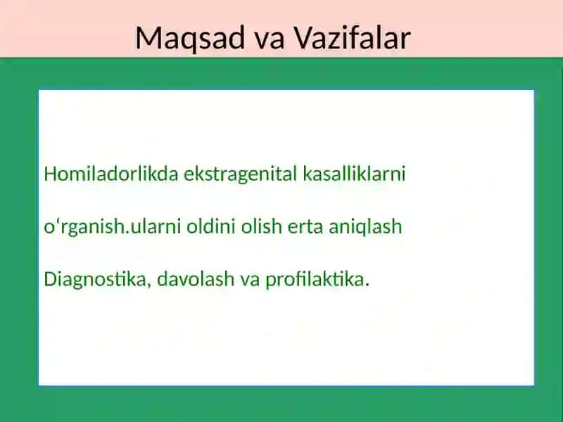 Homiladorlikda Ekstragenital Kasalliklar 3