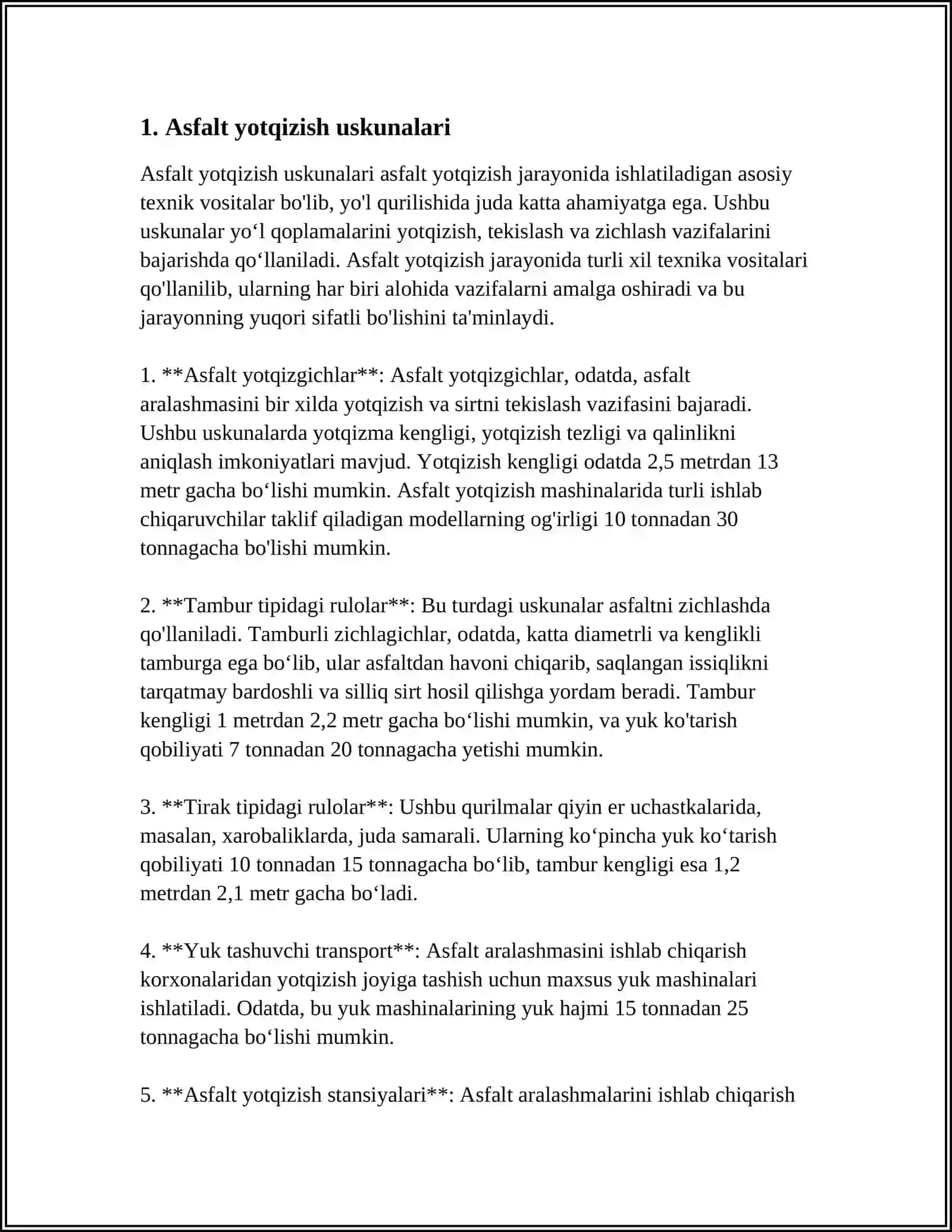 Asfalt yotqizish uskunalari 3
