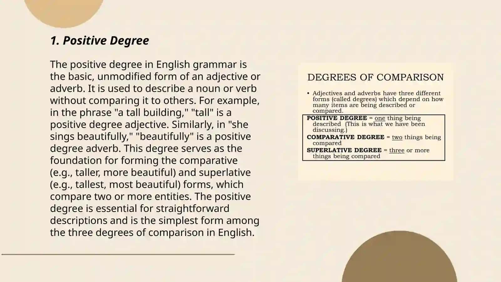 The degrees of adjectives 3