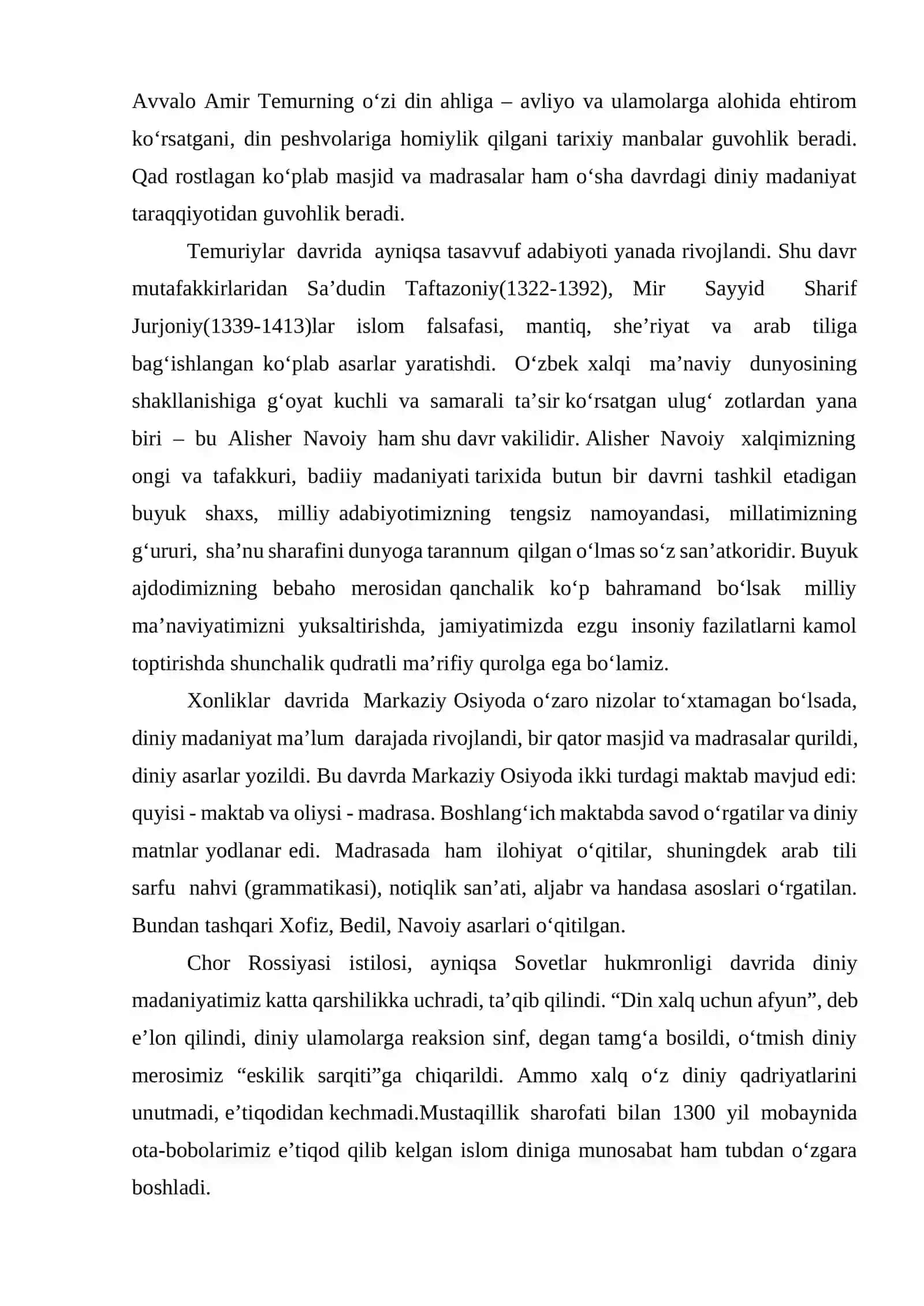 ISLOM QADRIYATLARI 3
