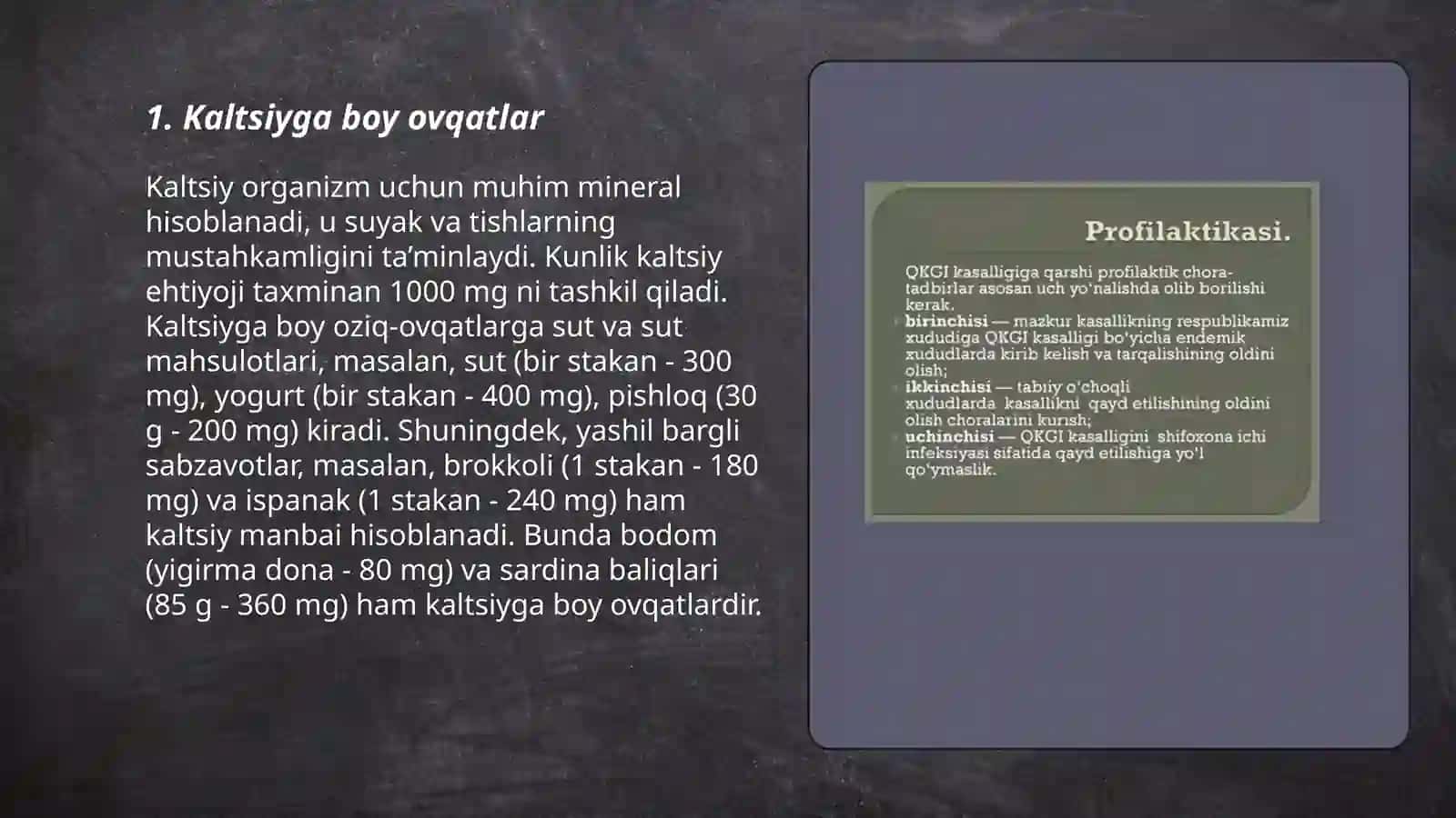 Osteoporozning profilaktikasi va ovqatlanish 3