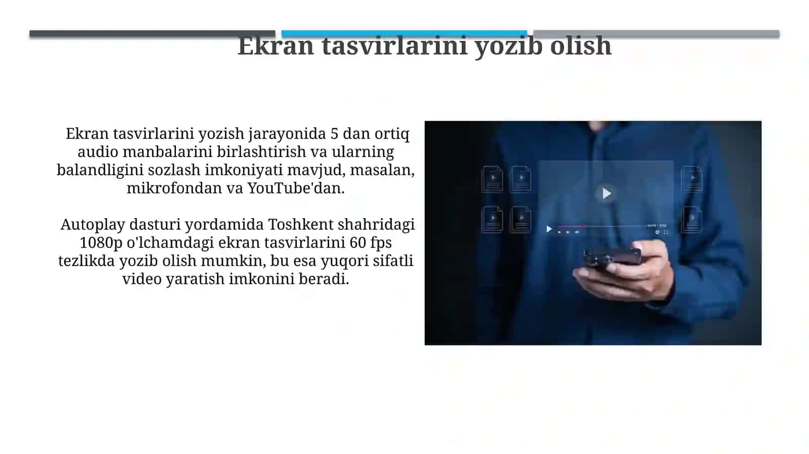 Autoplay dasturi va uning imkoniyatlaribilantanishish 3