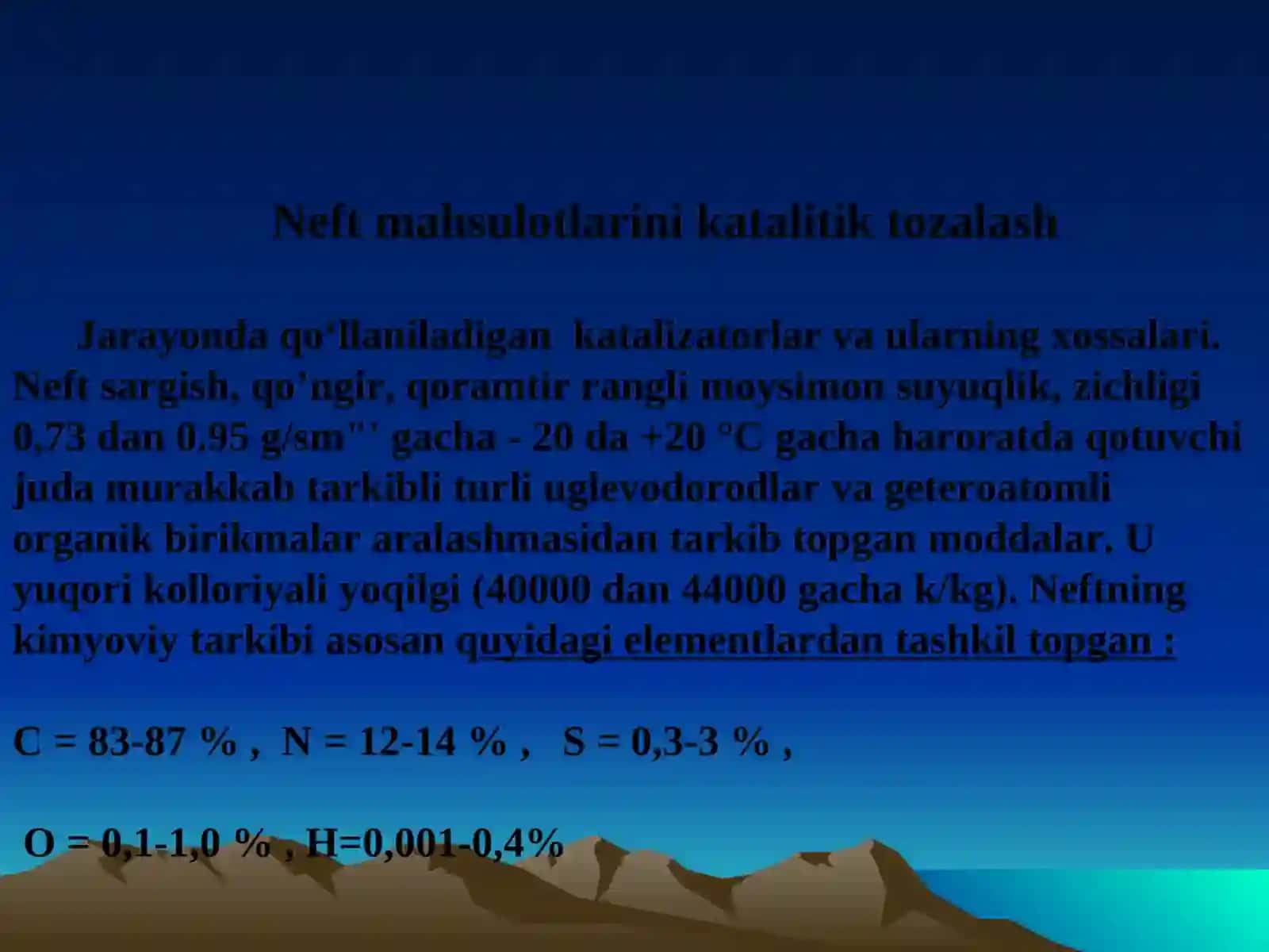 Neft mahsulotlarini katalitik tozalash 3
