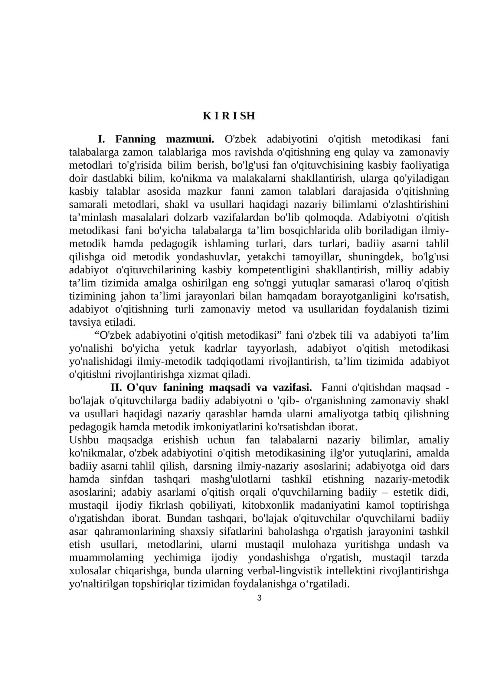 ADABIYOT O‘QITISH METODIKASI 3