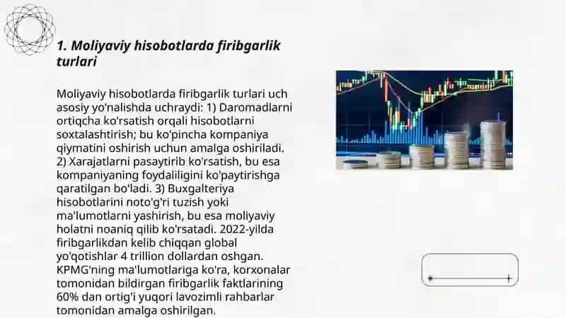 Moliyaviy hisobotdagi firibgarliklar, firibgarlikni oldini olish va aniqlash 3