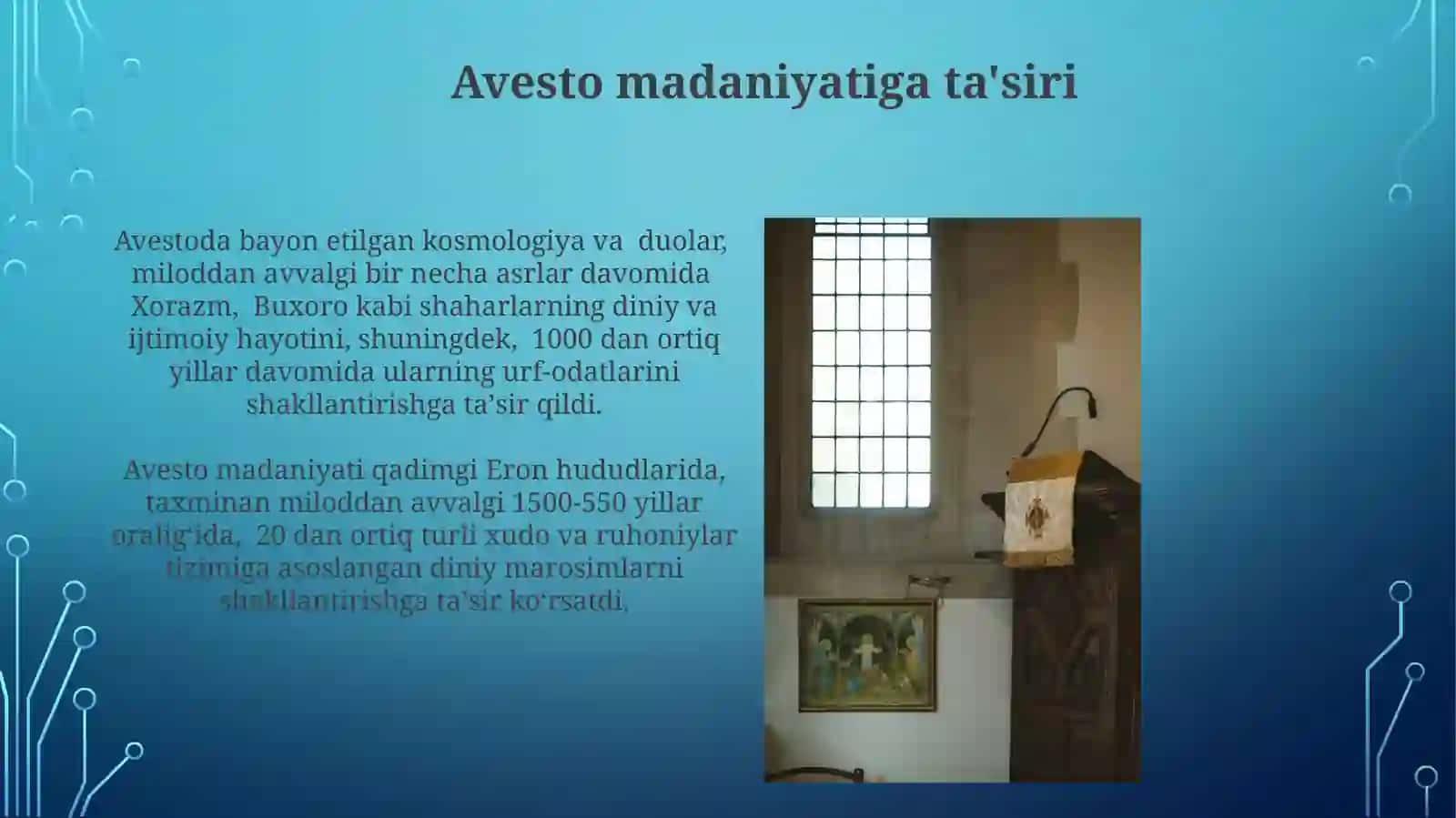 Avesto madaniyatiga ta'siri 3