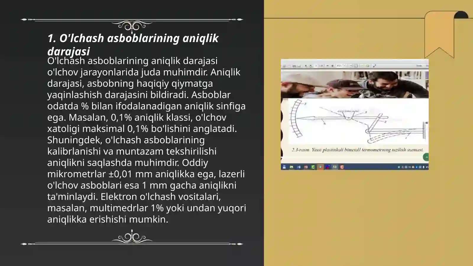 O'lchash xatoliklari va aniqlik sinfi 3