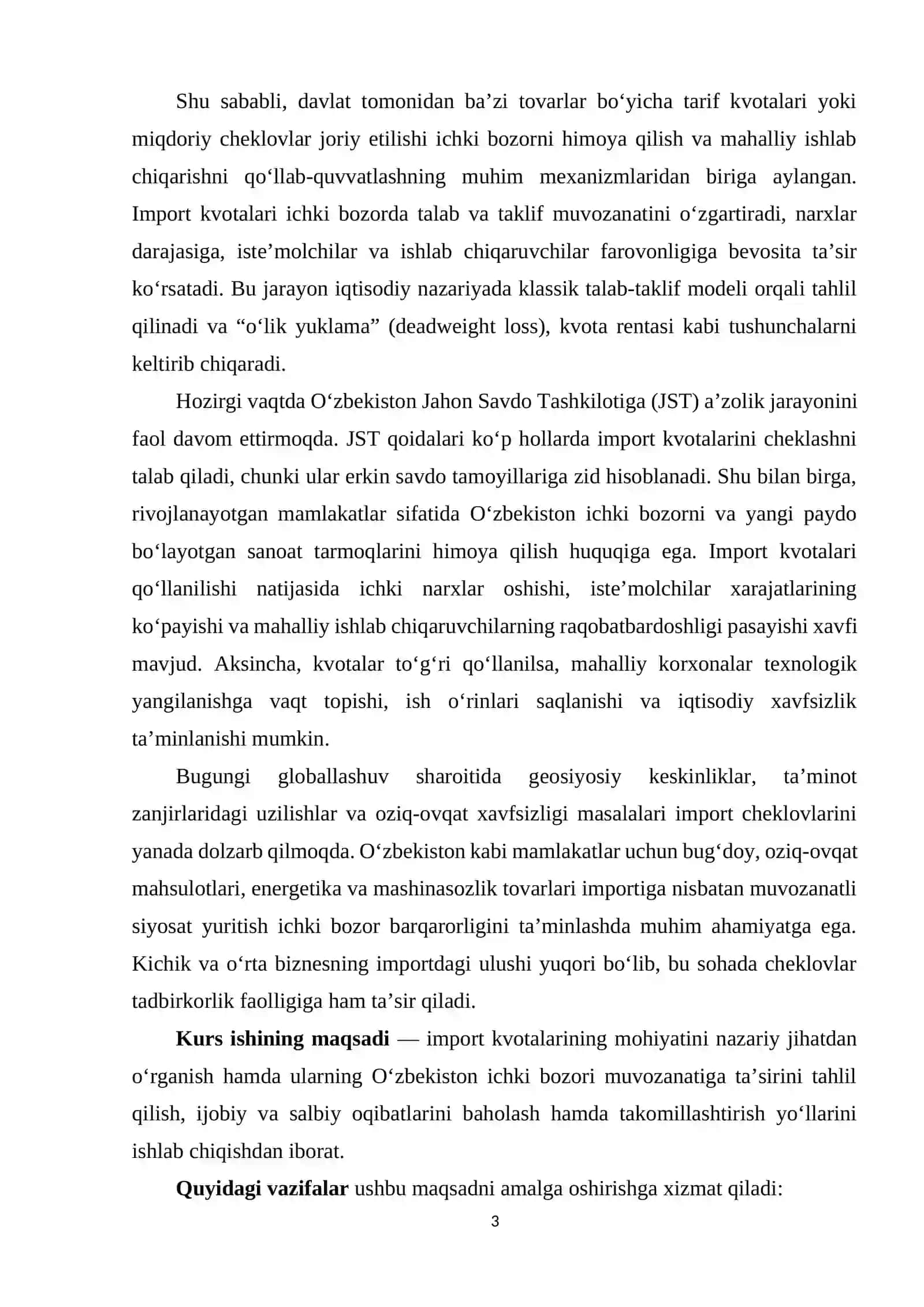 IMPORT KVOTALARINING NAZARIY ASOSLARI VA TURLARI 3