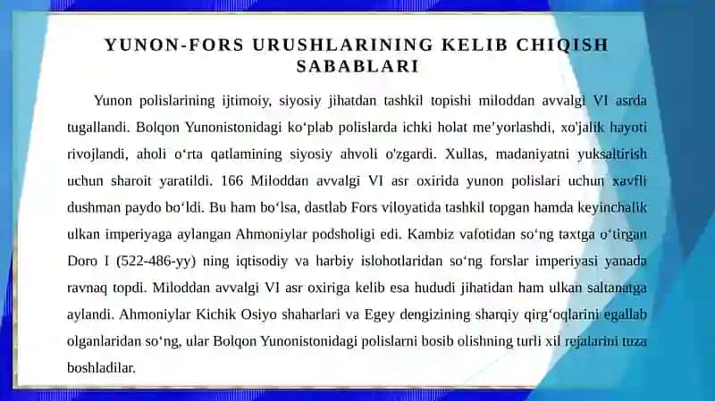 Yunon-fors urushlari yakuni va uning oqibatlari 3