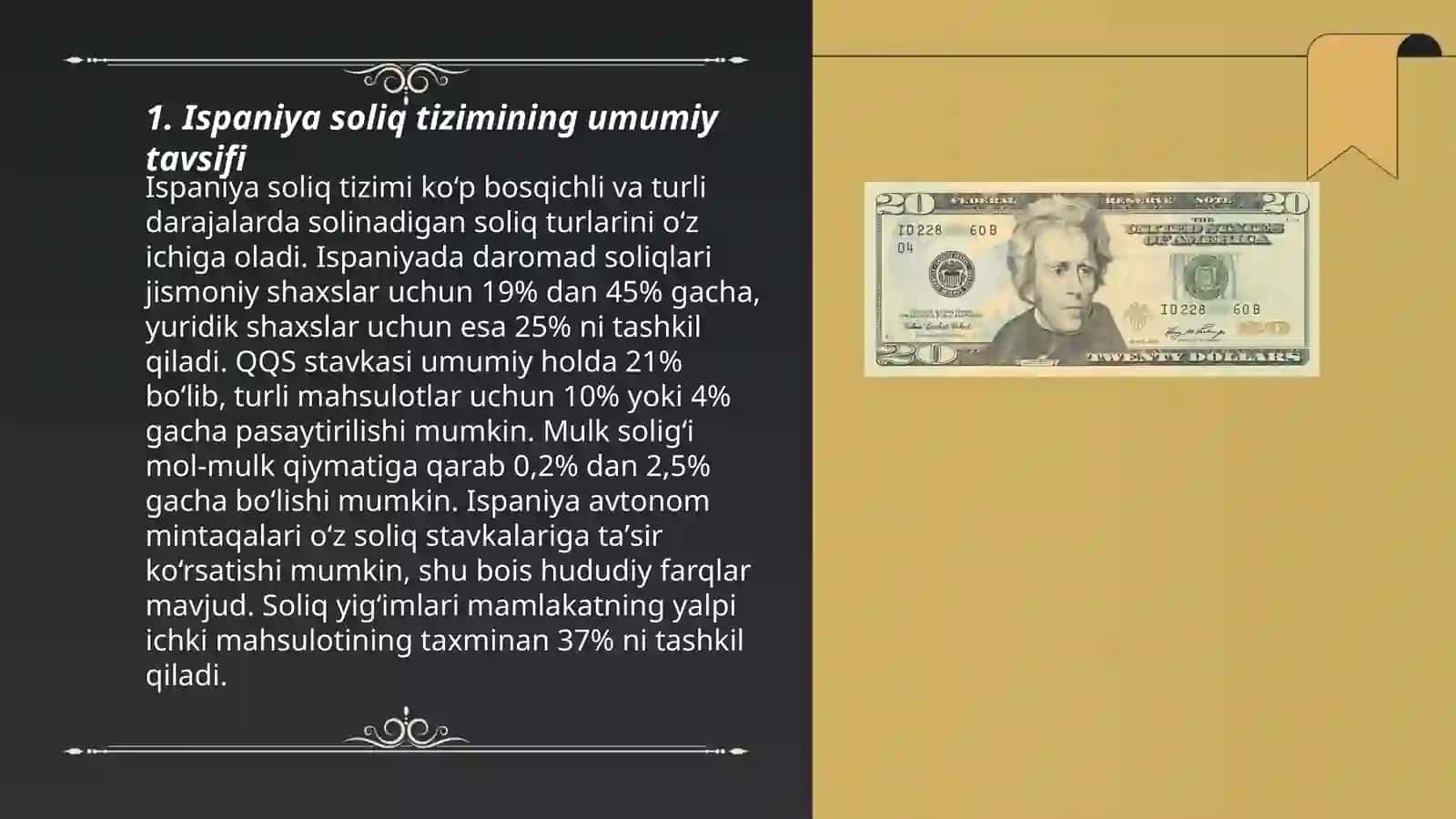 Ispaniya soliq tizimi haqida tushuncha 3